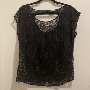 Black Lace Top - Express size Small